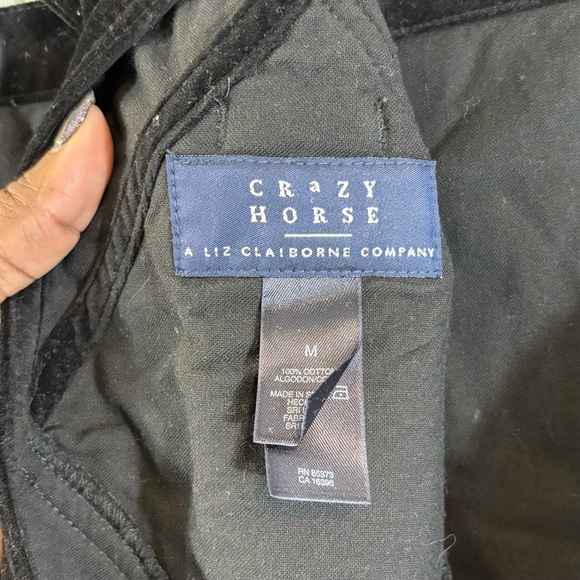 Vintage Liz Claiborne Black Velvet Overalls Size M Velour Cottage Farmhouse - Picture 10 of 12